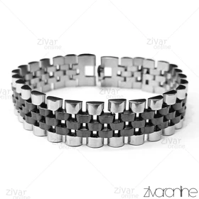 دستبند رولکس بافت وسط پهن 40043