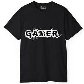 تیشرت آستین کوتاه مردانه پاد آفرین مدل کلمه انگلیسی گیمر کد 120