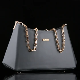 کیف دوشی زنانه چرم یلسان مدل آندیا کد 090-GN (طوسی)