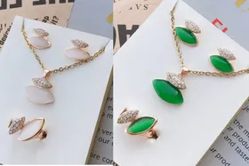 نیمست استیل زنانه با سنگ اوپال 310340390