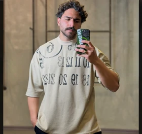 تیشرت پارچه بیسکویتی mm6