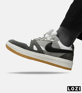کفش کتانی مردانه طوسی سفید مشکی نایک NIKE SB