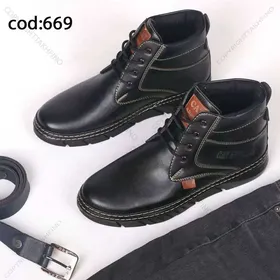 نیم بوت مردانه کت کرم قهوه ای - کد 699(Tb31)