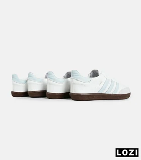 کفش کتانی مردانه و زنانه سفید آبی قهوه ای ADIDAS Samba