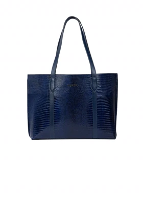 کیف دوشی چرم زنانه مدل مهرسا لیزارد new (سرمه ای)