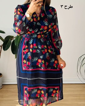 پیراهن حریر سرمه سری 20