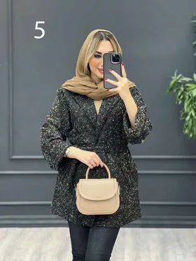 پالتو کمر دار آستین دوبل