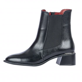 نیم بوت زنانه چرم کروکو مدل ملودی سیگنچر