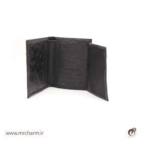 ست چرم شترمرغ کیف پول و کمربند mrc1211-26