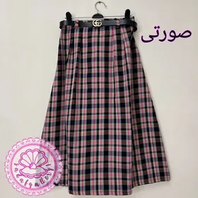 دامن زنانه چهارخونه پشمی در رنگبندی متنوع