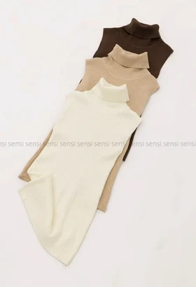 تاپ یقه اسکی بافت وارداتی کد1004597