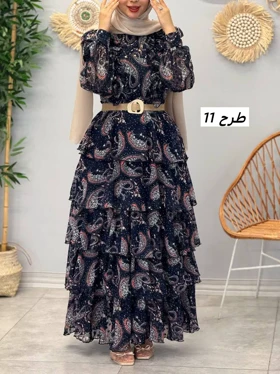 3330 - پیراهن طبقه‌ای رز