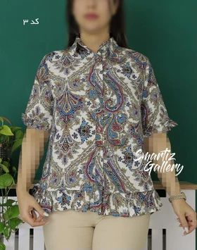 تیشرت جلوباز گلچین