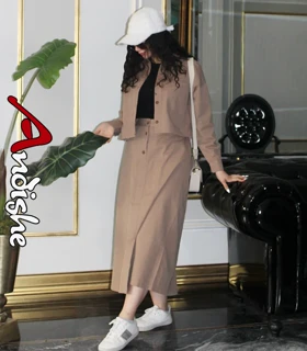 کت دامن کتان زنانه بهارناز