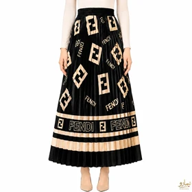 دامن ساتن طرح Fendi