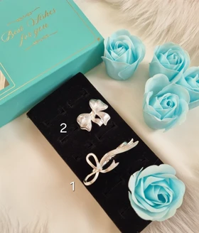 انگشتر ابکاری نقره پاپیون