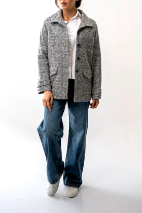 پالتو کوتاه جیب‌دار زنانه