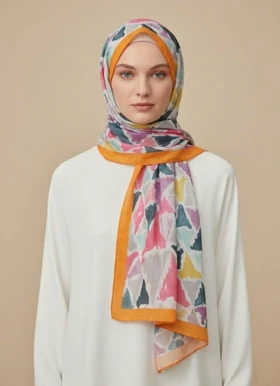 روسری تمام نخ مهتاب