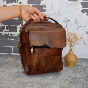 کیف دوشی چرم طبیعی مدل M97