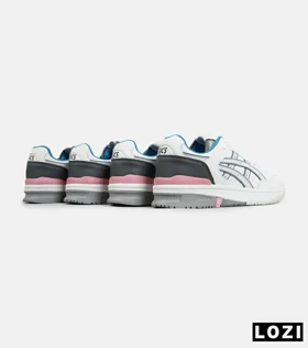 کفش کتانی مردانه سفید آبی ASICS TIGER RUNNER II