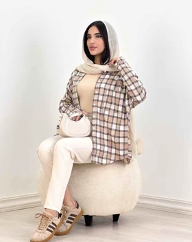 مانتو چهارخونه نارین (41)کد 4101