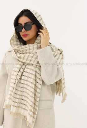 شال چهارخونه پشمی کد1005156