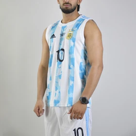 ست رکابی و شلوارک فوتبالی آرژانتین مدل Adidas-4D0603 سفید