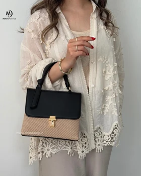 کیف زنانه دوخونه رافیا