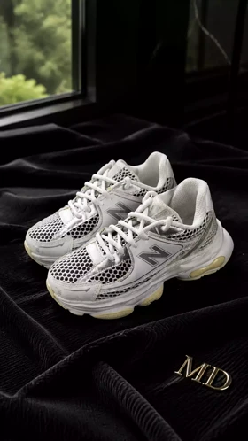 کفش کتانی زنانه سفید کرم NEW BALANCE