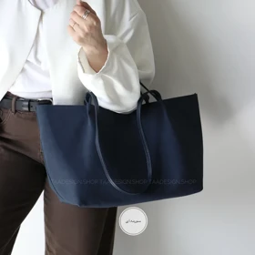 کیف زنانه بزرگ مدل تاکین جیر (سورمه ای)