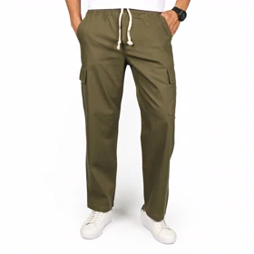 شلوار اسلش کتان شش جیب مردانه مدل 641595