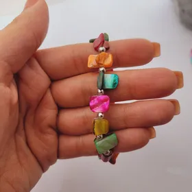 دستبند صدفی رنگین کمان