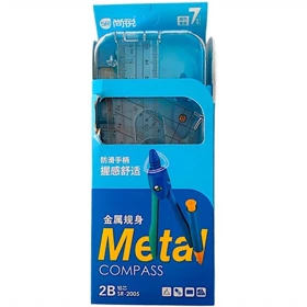 ست پرگار متال Metal کد 2005 مجموعه 7 عددی (آبی)