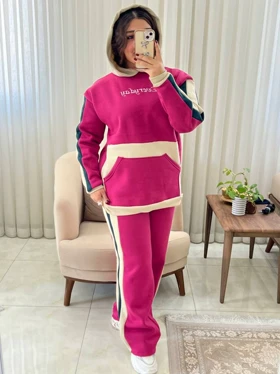ست زنانه و دخترانه هودی شلوار اسپرت بیرونی 499