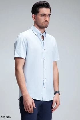 پیراهن مردانه آستین کوتاه لینن