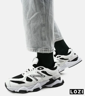 کفش کتانی مردانه و زنانه سفید مشکی NEW BALANCE 9060 مدل 2154