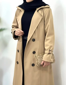 ترنچ کت بلند آستردار سلن