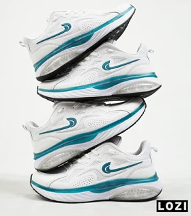 کفش کتانی مردانه سفید آبی Nike air max pluse
