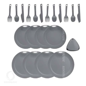 ست ظروف LIFECAMP مدل 21 تکه 4 نفره (طوسی)