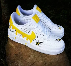 کفش اسپرت کاستوم کتانی ایرفورس air force طرح Honeybees نایک nike کد 141571