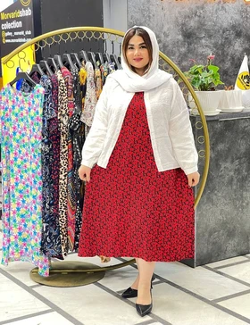 پیراهن نخی پلاس رزیتا کد : S227