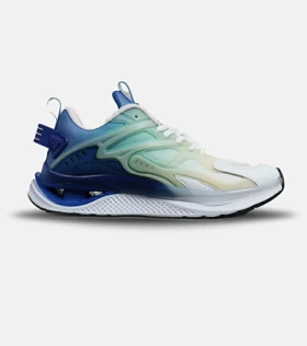 کفش کتانی مردانه سفید آبی سبز ADIDAS Customize Run