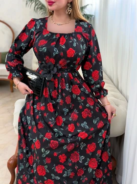 پیراهن غنچه 0696 (مشکی)