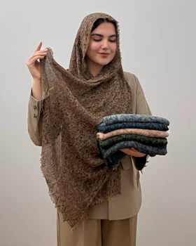 شال زنانه نخی مدل آبرنگی