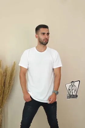تیشرت یقه گرد پشت طرح دار