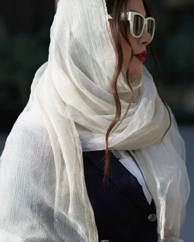 شال ویسکوز حریر دولایه 20562