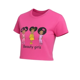 کراپ تیشرت آستین کوتاه زنانه مدل PJ1217