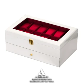 جعبه ساعت مچی 12 تایی سفید Box Watches T12-4