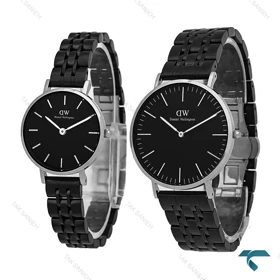 ساعت مچی ست دنیل ولینگتون مشکی قاب سیلور DW-8021-S