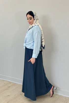 شومیز نخی پارچه چروک